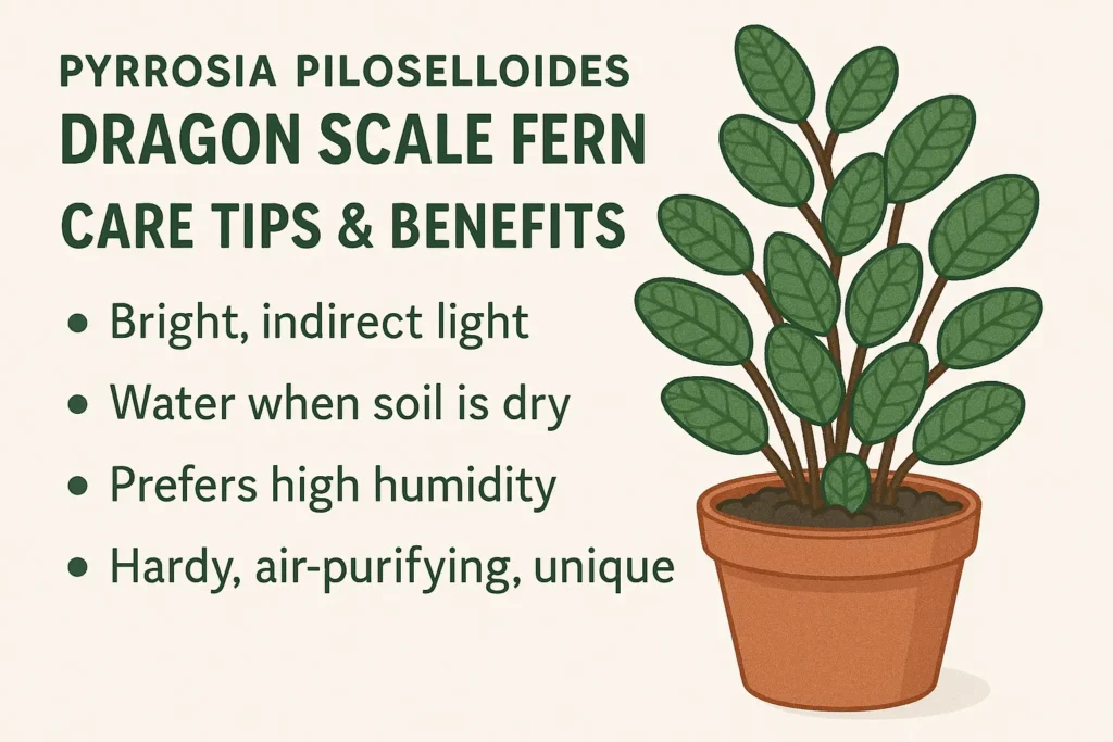 pyrrosia piloselloides dragon scale fern