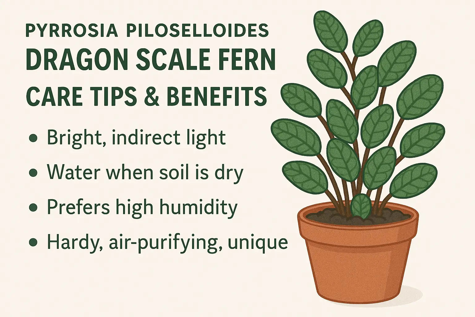 Pyrrosia Piloselloides Dragon Scale Fern: Care Tips & Benefits ...