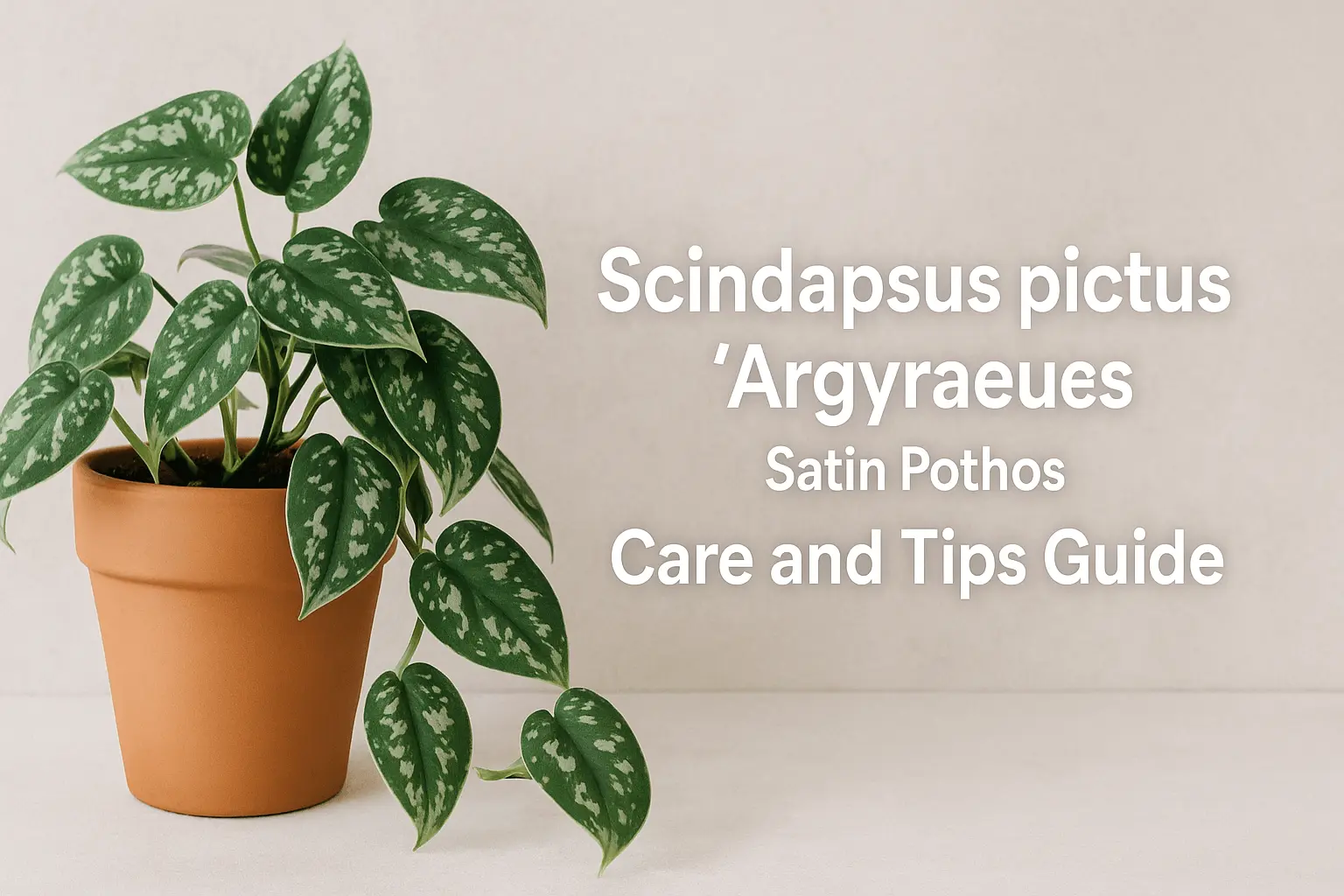 Scindapsus Pictus Argyraeus Satin Pothos: Care and Tips Guide